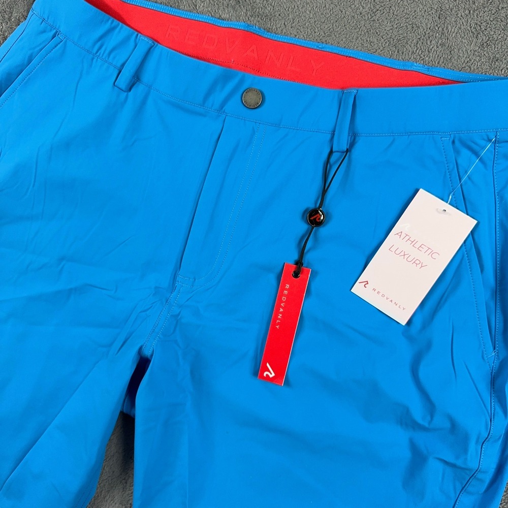 REDVANLY Hanover Shorts Mens XL Ibiza Blue 9 Inch‎ Inseam Golf Stretch NWT